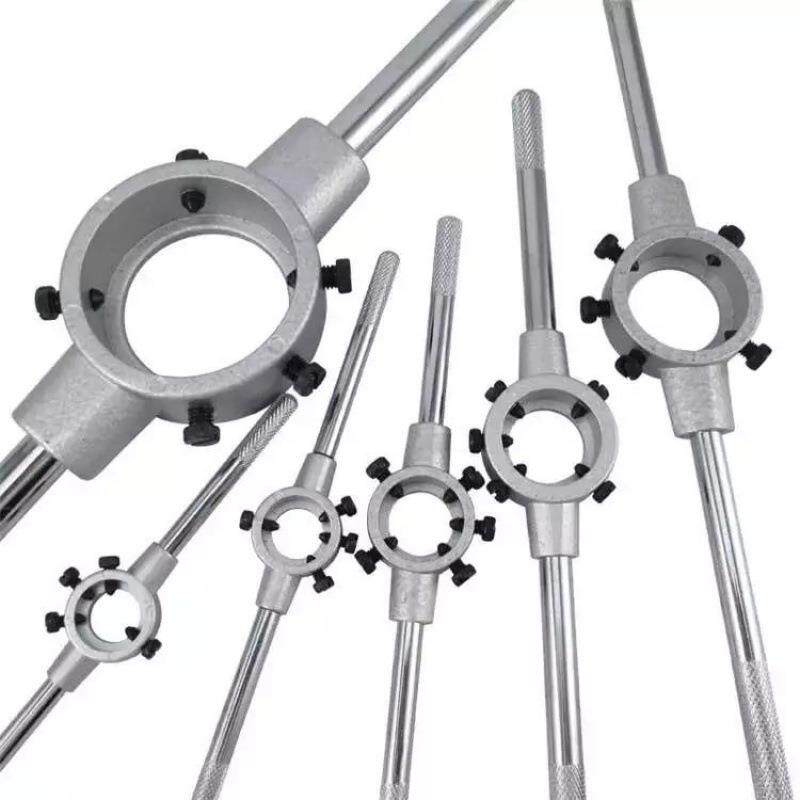 锌合金圆板牙扳手绞手公制铰手圆板牙架攻丝器工具M2-M36 插卡式