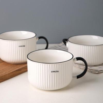 2F陶瓷泡面碗带盖可微波炉加热学生宿舍用便当碗密封单个食堂打饭