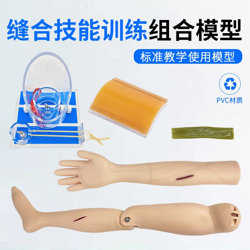 外科缝合手臂训练模型上肢臂切开缝合练习教学模型 下肢腿肢