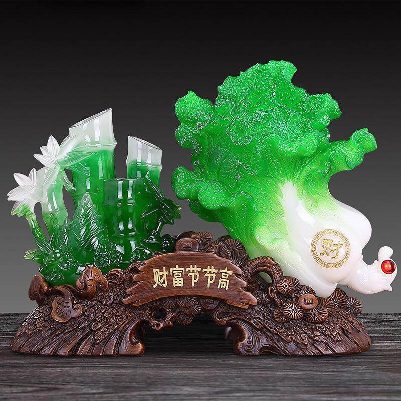 财富节节高富贵竹子工艺品大号乔迁招财风水酒柜电视柜墙客厅摆件