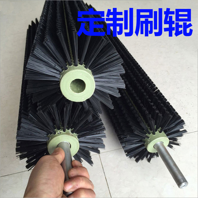 定制工业机械设备清洗机小型清洁毛刷辊尼龙丝滚筒刷空心圆滚刷子