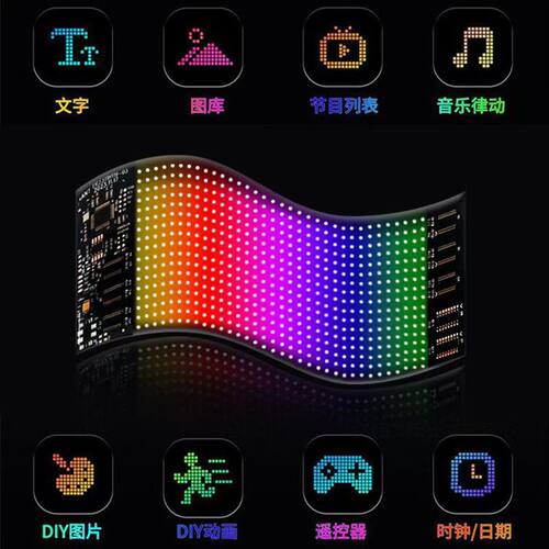 跨境热销led车载柔性屏无线APP柔性显示屏汽车后窗柔性LED显示屏