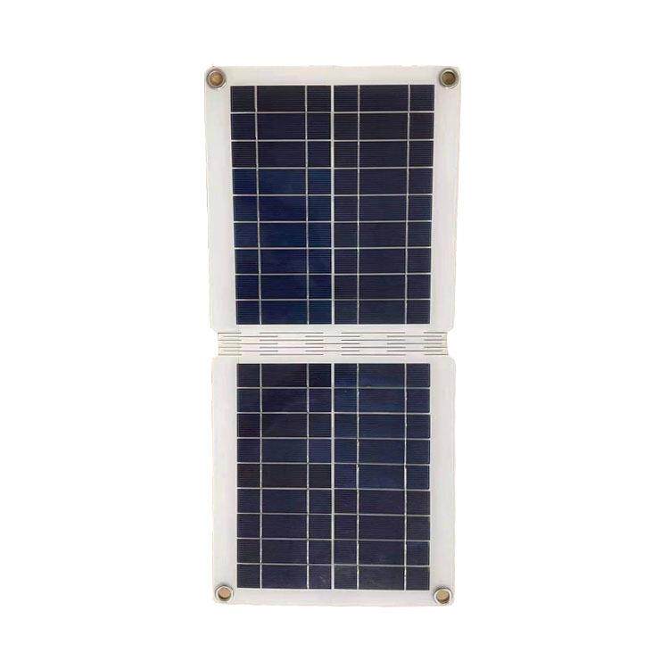 太阳能多晶板10W折叠款 双USB太阳能板汽车手机户外应急电源