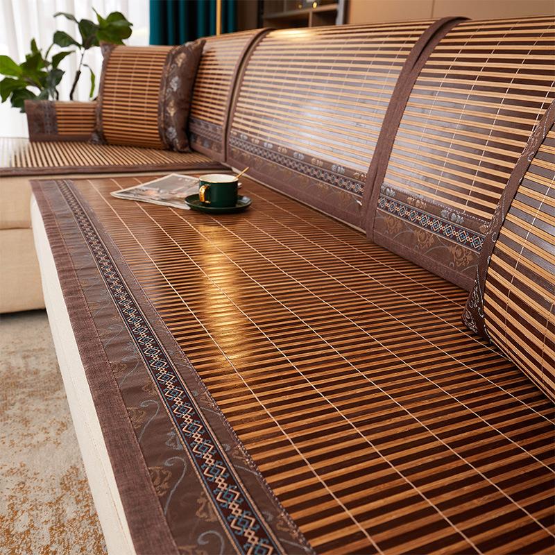 竹席沙发垫夏季夏天款凉垫实木皮沙发坐垫2025新款藤全盖布巾