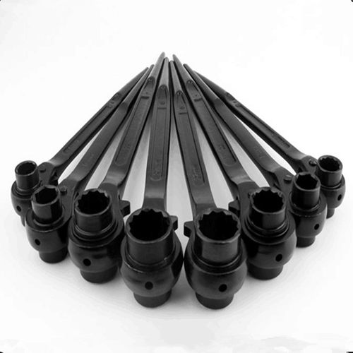 尖尾棘轮扳手快速套筒管双头棘轮架子工扳手半自动多功能17-19-22