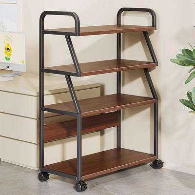 打印机架子多层置物架落地办公桌边收纳架家用简约现代移动主机箱