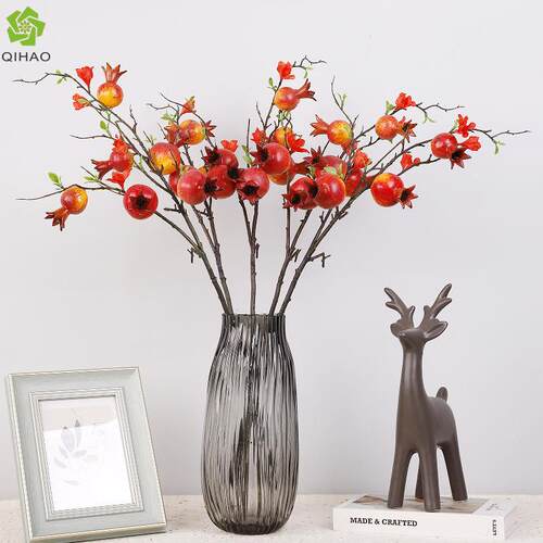 新年仿真石榴浆果 客厅餐桌装饰家居泡沫水果摆件 仿真石榴浆果