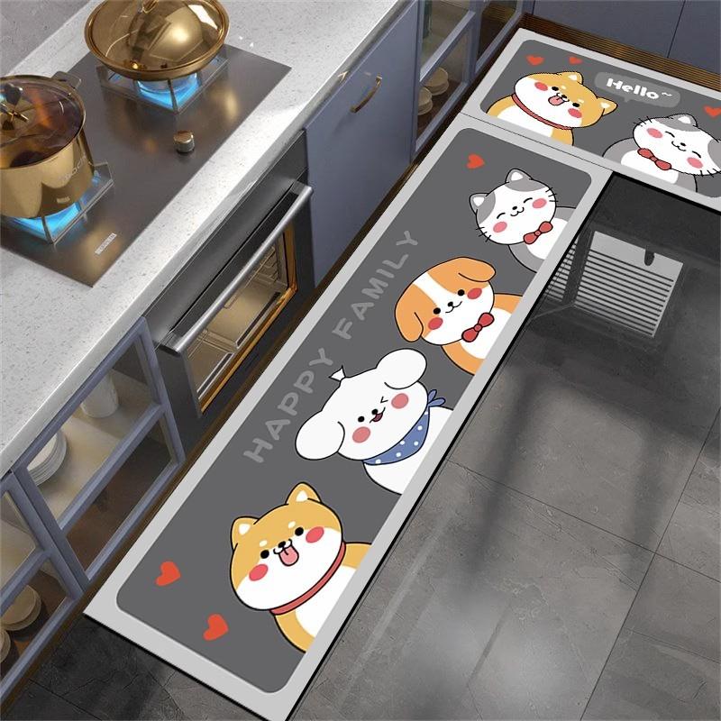 厨房地垫卫生间门垫进门垫玄关浴室门口家用简约厨房地毯脚垫