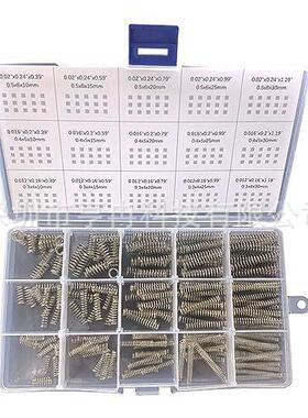 压缩弹簧分类套件，15个不同尺寸的225pcs迷你不锈钢弹簧维修
