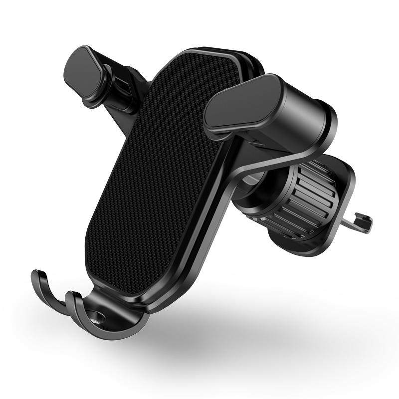 晒纹款2025新款热销车载手机支架 旋转钩子尾夹机械臂手机架