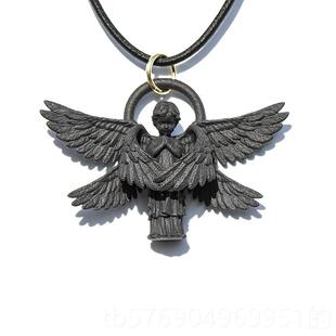 新款原吊创设计个六翼守护天使汽后照镜内饰创意车性车载挂件坠男