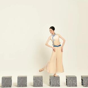 新款春女节晚会二桥表演步服装古典二步桥奶奶桥悠舞蹈服装水清悠