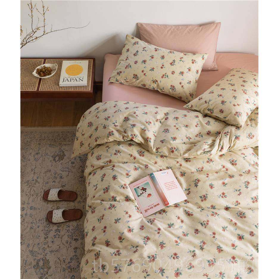 新款梨梦 4紫藤 0支复古小碎花田纯四件套全园棉床棉单被套床笠床,床上用品,床品套件/四件套/多件套,淘宝优惠券,粉丝福利购,淘宝优惠卷