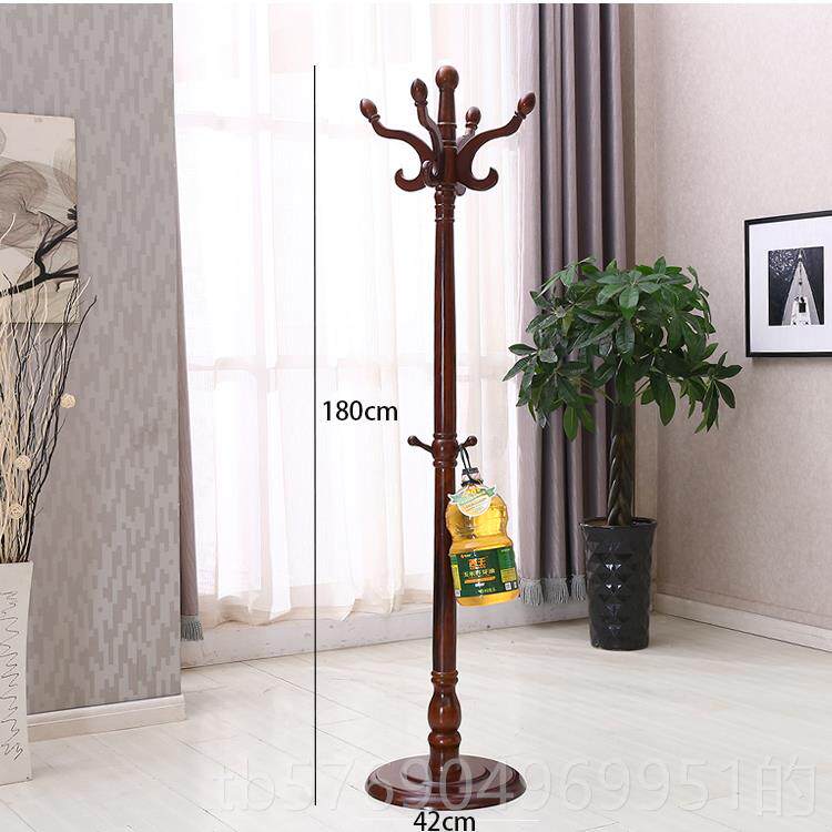 新款简约木质衣帽架实落地挂架卧门厅室衣服架办公室立式木艺术衣