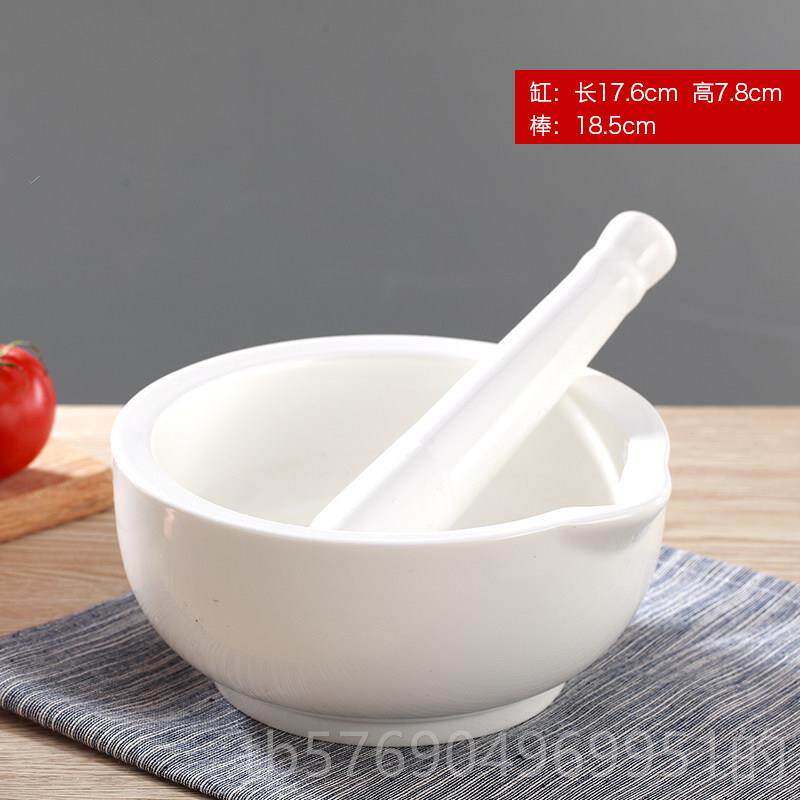 新款研钵大陶瓷 研高强度瓷质捣药罐乳钵号研药碗 捣碎研磨 家用