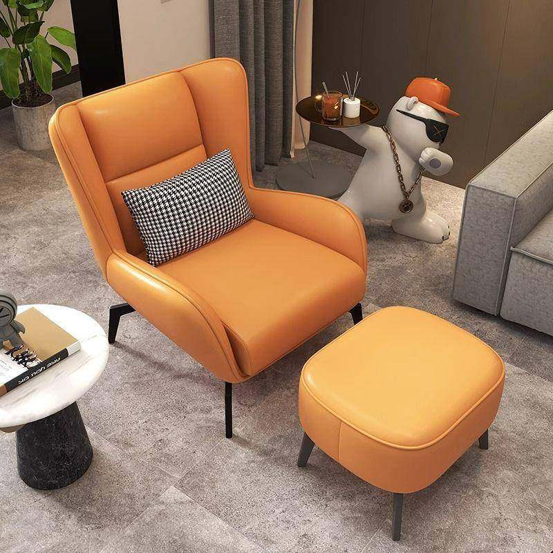 意式沙极简沙发椅TCL家居客厅单人发椅轻奢懒人闲虎躺椅舒适休老