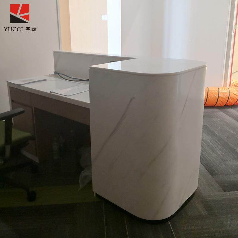 宇花纹人造石粘接弧形办公前台大厦办公室板服务西台白19色简靠约,商业/办公家具,收银台,淘宝优惠券,粉丝福利购,淘宝优惠卷