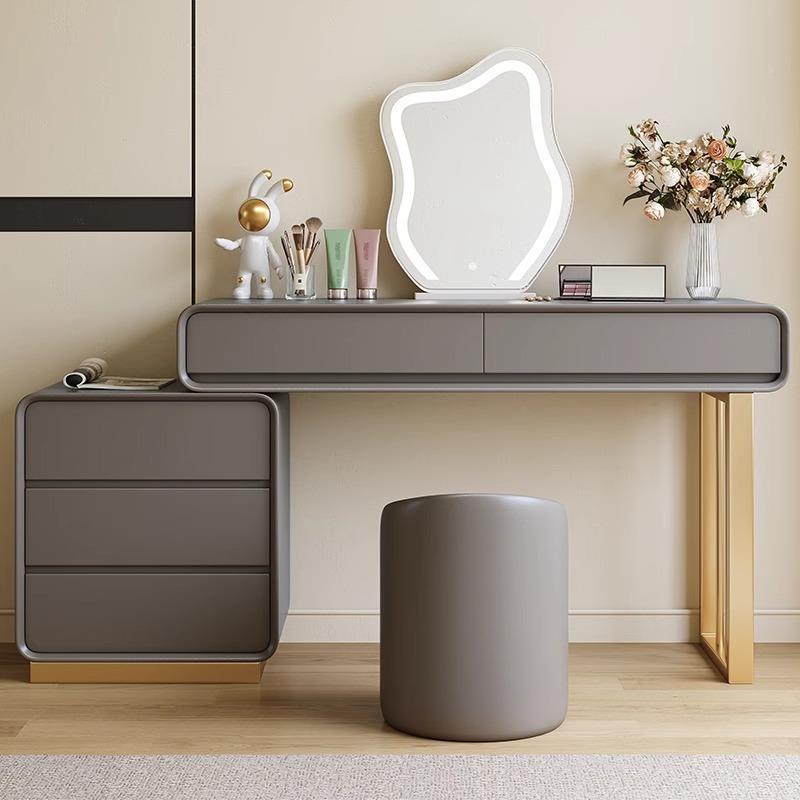 奢梳LA07#妆台实木软包化妆代桌现智轻能镜收纳斗柜高端主卧缩伸