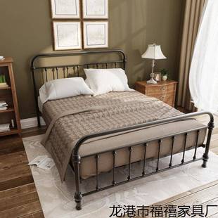 欧式 F0011铁架艺床床现铁床双人床简约铁床1.8米床架出租房公主代