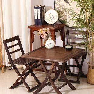 家非具鸡木翅木餐桌茶桌折叠桌靠边站洲饭桌原正985方形桌学习桌