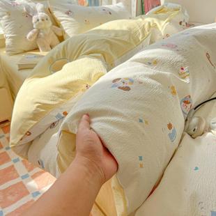 件A类单母婴超软水洗棉四件套c 三套床上套 793464卡通被宿舍床款