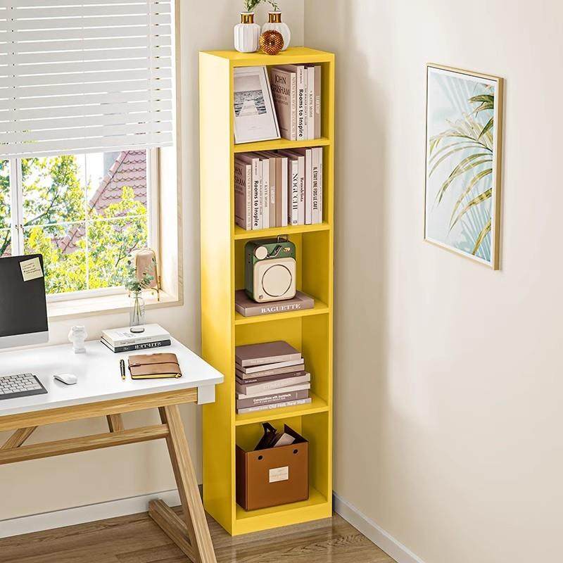 钢书多层儿童彩色落地制简易书架家柜用夹缝转角卧室靠墙柜收见详