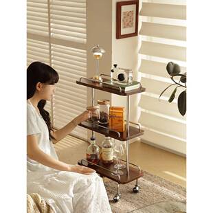 复古沙物发架边491花架几可移动床头柜中置小推车家具法式窄茶客