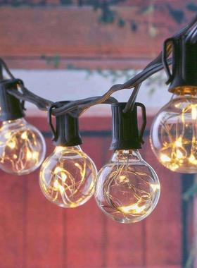 东莞ZZKG40铜灯D串25灯IP4欧规5LE室内外线装饰串E124黑色双并线