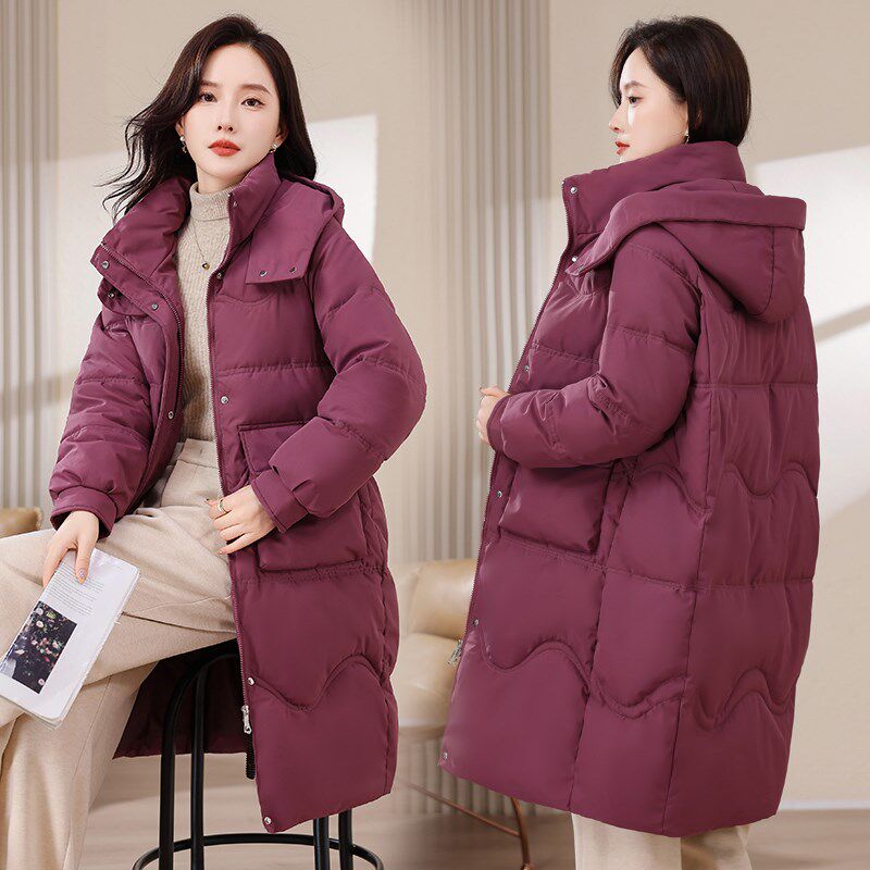 冬装羽绒棉服女中长款宽松韩版棉衣胖MM大码女装加厚棉袄百搭外套