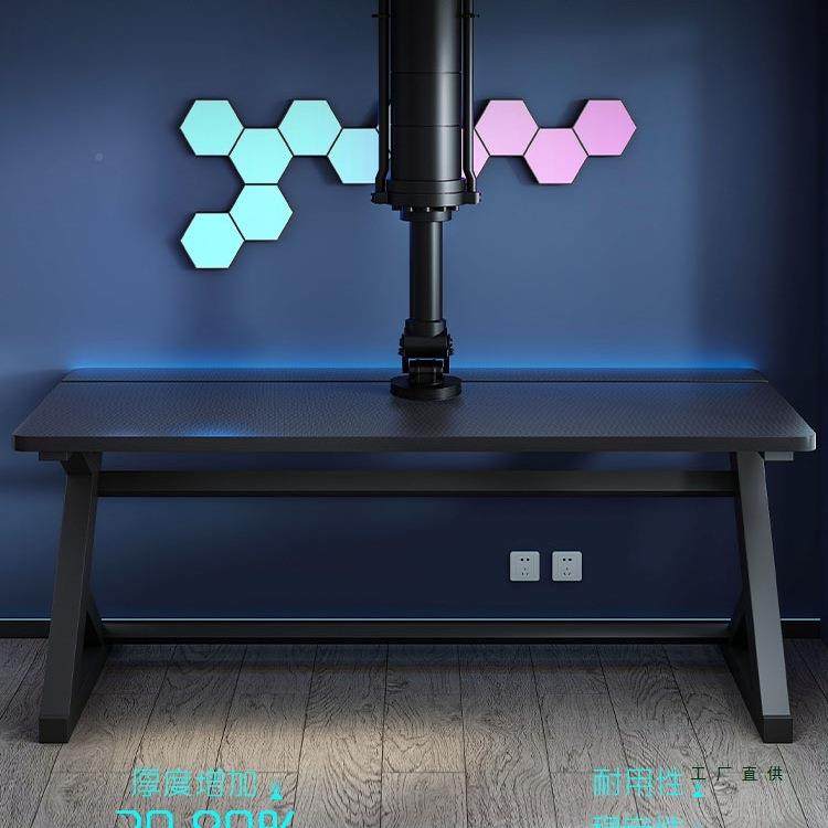 可安装机械室简臂碳纤维电竞书电脑桌台式家用卧GMS易子工作台办