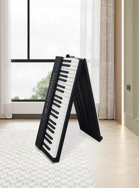 可折叠配高电钢琴成人儿GNK童幼师入业门88键专叠电钢琴力度键折