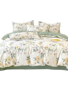 2床025年新款棉全100纯棉四件套套床单笠春被秋季床84715上用品斜