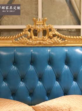 历山大家具卧室意式实木墅金箔QLN欧式别大宅雕花别床墅奢华亚双