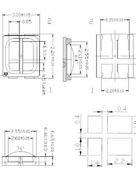 13030双W色温灯无品牌/珠正+1白W暖白3-36V三安芯片显指80