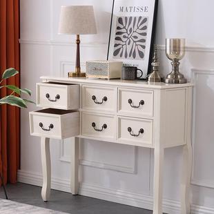 进门门柜玄柜关法式现代简约艺术厅多功能美式复古物414收纳储斗T