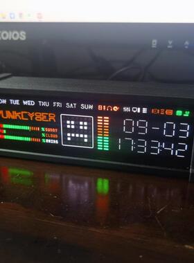 PUNKCYBER意桌面WFD创古电子tDp6Gwzk拟复光管时钟赛荧博男友仪式