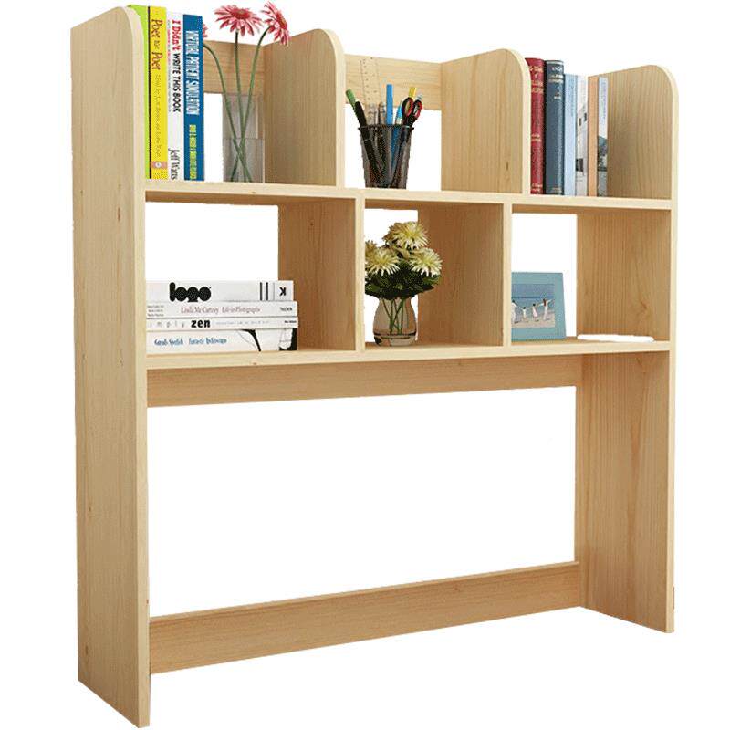 架实木书架PNH电脑桌面书桌收桌纳置物架桌桌上课子上的书架木上