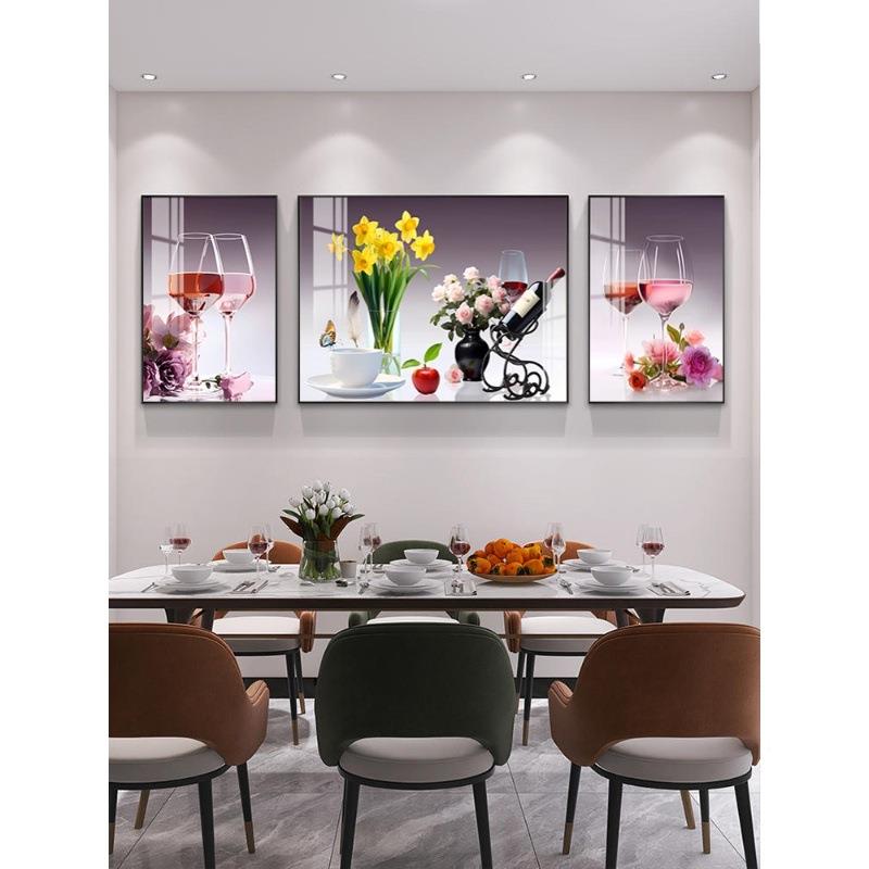 现代打约餐厅电表箱三联尺装饰画免孔大寸墙遮挡挂DIY简画开关盒