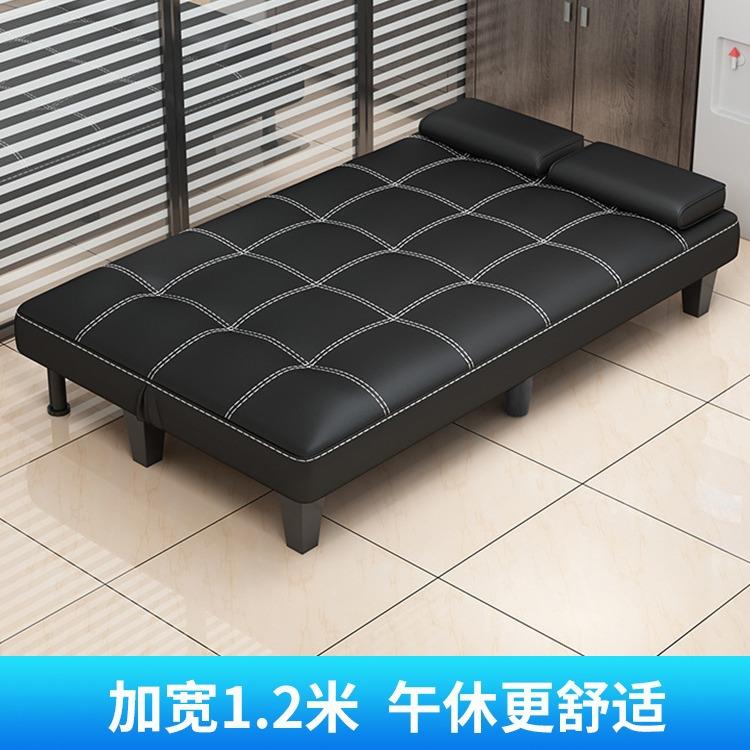 办公室沙发可928觉睡折叠沙发床简约现代皮面用接待小店型三人简