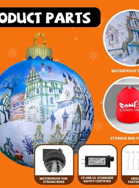 11花0V圣诞节1.1会米城堡雪球防水年节日对吊顶发光WLB派灯球