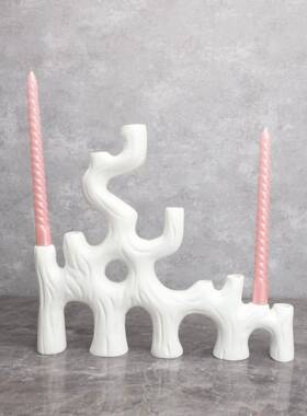 代简0039约树客枝烛台装品样板房卧室饰厅餐厅茶几书房现家居玄关