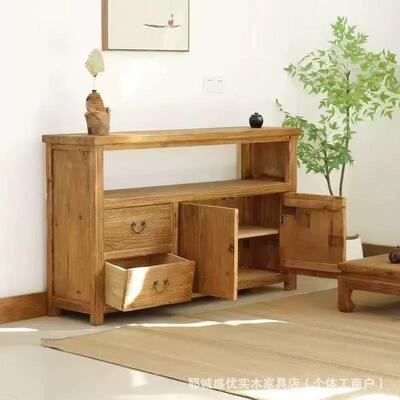 老榆木古餐边柜鱼缸柜客置厅落储物柜橱柜AUB电视复斗柜实木地式