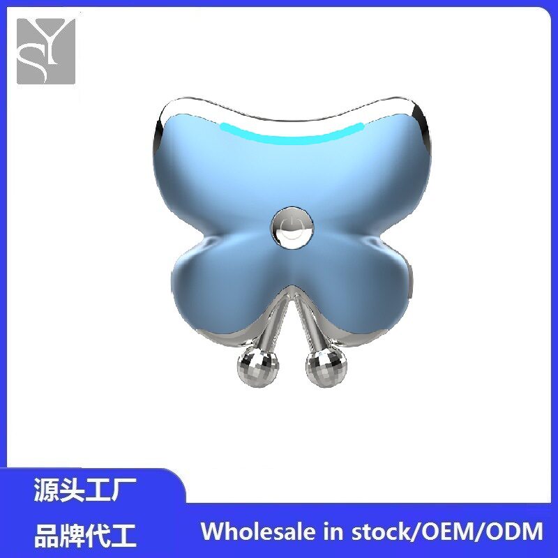 跨境新品爆款蝴蝶温热仪金属探头面部刮痧按摩仪(普通版仅主机）
