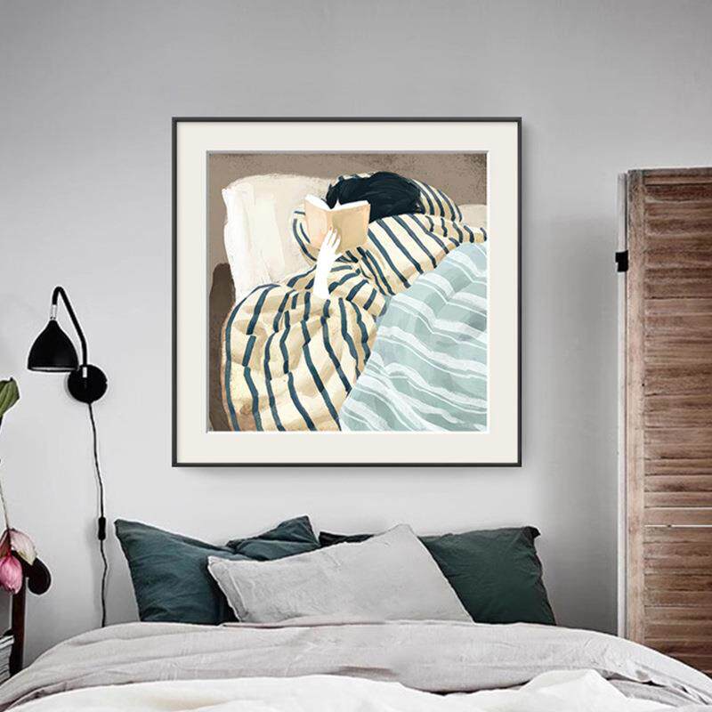 马蒂斯象派挂抽画设计师客间厅样板装术饰画奶小憩油风小众艺卧室