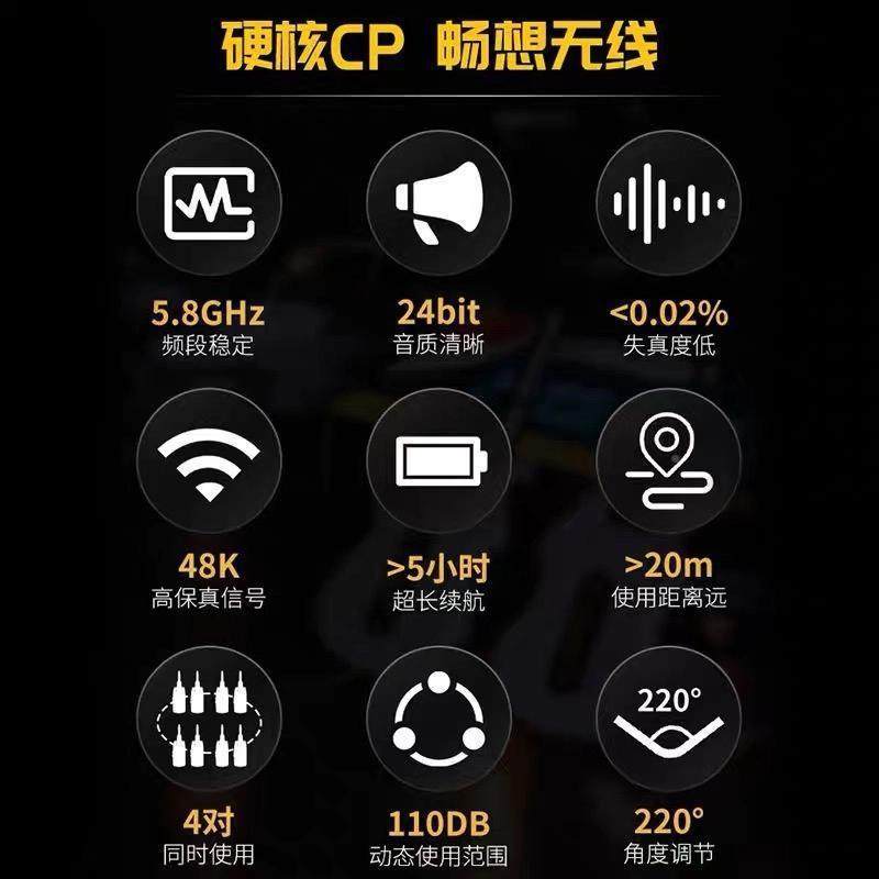 JOYO卓乐JW-02乐器线发射收器电木吉他贝A斯电吹无管BJL音频连接