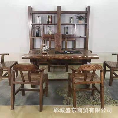 中式榆书架会客厅装饰博古架书阁柜展示柜老带门WSA仿木古多宝置