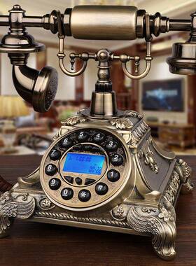 欧式旋复古电话插机座机家用老式仿客古电话机固定无线卡转厅海洋