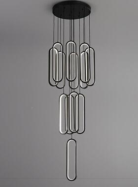 复楼吊灯轻奢艺档术高式88585别墅旋转楼梯灯创意简客厅loft约全