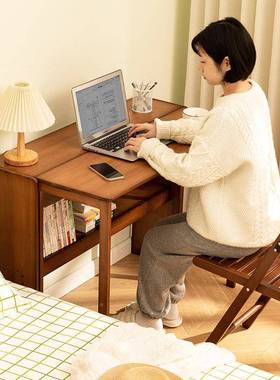 家用可折字叠书桌电脑MNL桌宿舍卧室折叠桌童公阅读写桌折叠儿办