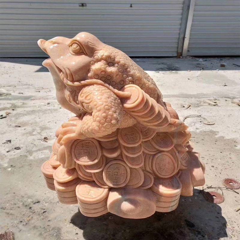 青石金蟾吐水喷泉庭院摆件